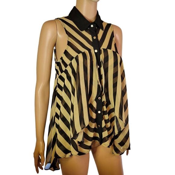 Freeway Women's Striped Flowy Top (Size M) - Picture 6 of 6